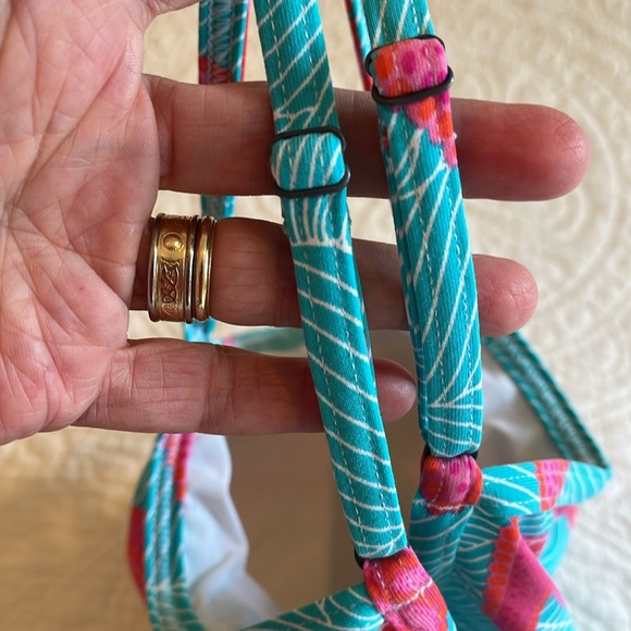 NWOT Manuel Canovas Swimsuit Women 10/12 Bathing Turquoise Pink Fish Print Beach - Picture 12 of 13